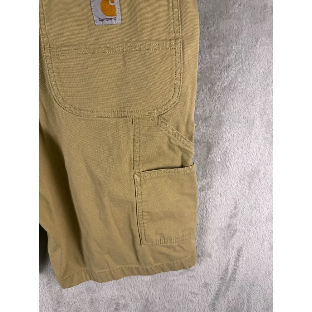 Carhartt Rugged Flex Relaxed Fit Canvas Utility Work Shorts Tan BS3652-M 38x11